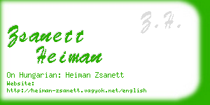 zsanett heiman business card